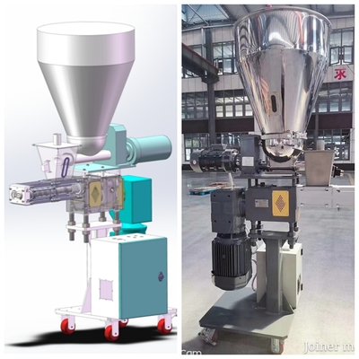 सह घूर्णन जुड़वां पेंच extruders साइड फीडर JCW63 आसान साफ करने के लिए puffed खाद्य कारखाने के लिए