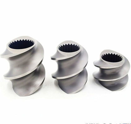 प्लास्टिक ट्विन स्क्रू एक्सट्रूडर मिक्सिंग स्क्रू एलिमेंट सैंडब्लास्टिंग सरफेस ट्रीटमेंट