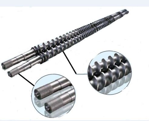 ट्विन स्क्रू दस्ता प्लास्टिक एक्सट्रूडर स्क्रू डिज़ाइन एक्सट्रूडर स्क्रू पार्ट्स WR15E सामग्री: