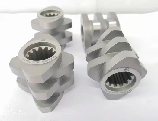 प्रमाणित TEX120 पहनने प्रतिरोध जुड़वां पेंच extruder घटकों स्टार पेंच तत्वों