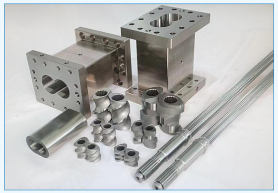 बस निरंतर मिश्रण और पिघलने पेंच तत्व प्लास्टिक extruder मशीन भागों
